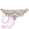 Schiffli on Organza Beaded Motif with Rhinestone Accents